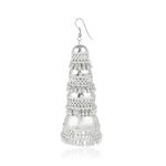 Buy Karatcart Jaipuri Designer Oxidised Silver Tribal Light Weighted Multi- layered Jhumki Earring for Women - Purplle