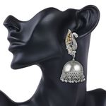 Buy Karatcart Afghani Tribal Oxidised Dangler Stylish Fancy Party Wear Light Weight Peacock Jhumki Earrings For Women - Purplle