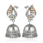 Buy Karatcart Afghani Tribal Oxidised Dangler Stylish Fancy Party Wear Light Weight Peacock Jhumki Earrings For Women - Purplle