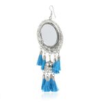 Buy Karatcart Jaipuri Designer Vintage Oxidised Silver Tribal Dangler Hanging Mirror Earring Antique - Purplle