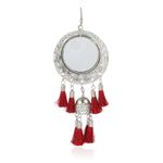 Buy Karatcart Jaipuri Designer Vintage Oxidised Silver Tribal Dangler Hanging Mirror Earring Antique Jewellery for Women - Purplle