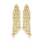 Buy Karatcart GoldPlated Kundan Dangler Stylish Fancy Party Wear Earrings With Maang-Tikka For Women - Purplle