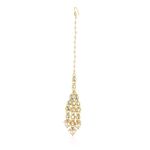 Buy Karatcart GoldPlated Kundan Dangler Stylish Fancy Party Wear Earrings With Maang-Tikka For Women - Purplle