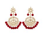 Buy Karatcart GoldPlated Fashion Red Chandbali Dangler Stylish Fancy Party Wear Earrings For Women - Purplle