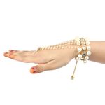 Buy Karatcart GoldPlated Kundan Pearl Chain Hathphool for Women - Purplle