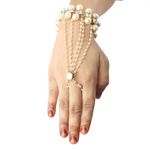 Buy Karatcart GoldPlated Kundan Pearl Chain Hathphool for Women - Purplle