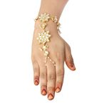 Buy Karatcart GoldPlated Kundan Flower Hathphool for Women - Purplle