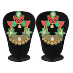 Buy Sukkhi Cluster Kundan Peacock Gold Plated Mint Meena Collection Earring for Women - E77975 - Purplle