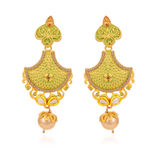 Buy Sukkhi Modern Pearl Mint Meena Collection Gold Plated Earring for Women - E78593 - Purplle