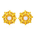 Buy Sukkhi Brilliant Gold Plated Pearl Stud for Women - E78844 - Purplle