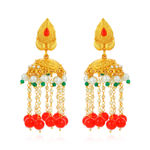 Buy Sukkhi Glistening Gold Plated Pearl Chandelier Earring for Women - E79171 - Purplle