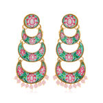 Buy Sukkhi Fashionable Gold Plated Lotus Chandelier Earring for Women - E82889 - Purplle