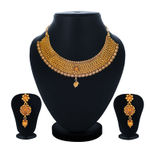 Buy Sukkhi Splendid Gold Plated LCT Stone Choker Necklace Set for Women - N79259 - Purplle