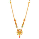 Buy Sukkhi Wavy Gold Plated Kundan Long Haram Necklace Set for Women - N79312 - Purplle