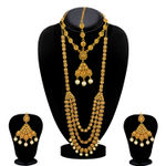 Buy Sukkhi Exotic Gold Plated LCT Stone Long Haram Dulhan Set for Women - N79355 - Purplle