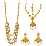 Buy Sukkhi Exotic Gold Plated LCT Stone Long Haram Dulhan Set for Women - N79355 - Purplle
