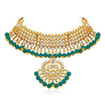 Buy Sukkhi Artistically Gold Plated Kundan Choker Necklace Set for Women - N79400 - Purplle