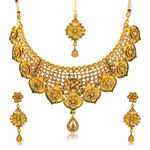 Buy Sukkhi Attractive Choker Gold Plated Necklace Set for Women - N80108 - Purplle