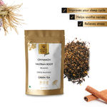 Buy Good Vibes Plus Relaxing + Stress Relieving Green Tea - Cinnamon + Valerian Root (50 gm) - Purplle