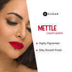 Buy SUGAR Cosmetics - Mettle - Liquid Lipstick - 04 Sirius (Cherry Red) - 7 gms - Creamy, Lightweight Lipstick, Lasts Up to 14 hours - Purplle