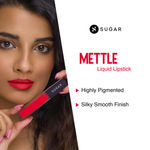 Buy SUGAR Cosmetics - Mettle - Liquid Lipstick - 06 Electra (Orange with Hints of Red) - 7 gms - Creamy, Lightweight Lipstick, Lasts Up to 14 hours - Purplle