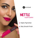 Buy SUGAR Cosmetics - Mettle - Liquid Lipstick - 12 Talitha (Bright Magenta with Red Undertones) - 7 gms - Creamy, Lightweight Lipstick, Lasts Up to 14 hours - Purplle