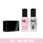 Buy NY Bae Nail Paint Duos, Pink Creme Polish with Mattifying Top Coat - Strawberry Cheesecake Date (5 ml + 5 ml) - Purplle