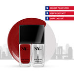 Buy NY Bae Nail Paint Duos, Red Creme Polish with Mattifying Top Coat - Beet Salad Date (5 ml + 5 ml) - Purplle