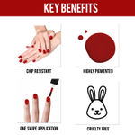Buy NY Bae Nail Paint Duos, Red Creme Polish with Mattifying Top Coat - Cherry Pavlova Date (5 ml + 5 ml) - Purplle