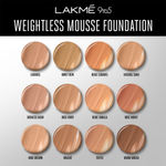 Buy Lakme 9 To 5 Weightless Mousse Foundation - Bronzed Glow (25 g) - Purplle