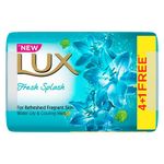 Buy Lux Fresh Splash Water Lily & Cooling Mint Soap Bar (100 g) (Buy 4 Get 1) - Purplle