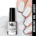 Buy NY Bae Nail Lacquer, Glitter | Shimmer Paint | Chip Resistant Polish | Highly Pigmented | Silver - Queens Moonlight 20 (6 ml) - Purplle