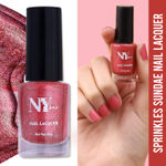 Buy NY Bae Sugar Effect Sprinkles Sundae Nail Lacquer - Strawberry Sprinkles Sundae 7 (6 ml) | Red | Rich Pigment | Chip-proof | Cruelty Free - Purplle