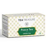 Buy Tea Treasure Peace - Jasmine Flower Green Tea - Antioxidants Rich Calming and Soothing Tea - 1 Teabox (18 Pyramid Tea Bags) - Purplle