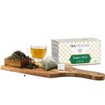 Buy Tea Treasure Super Tulsi Green Tea - Detox and Calming Tea relieves anxiety and stress - 1 Teabox (18 Pyramid Tea Bags) - Purplle