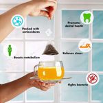 Buy Tea Treasure Super Tulsi Green Tea - Detox and Calming Tea relieves anxiety and stress - 1 Teabox (18 Pyramid Tea Bags) - Purplle