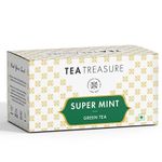 Buy Tea Treasure Super Mint Green Tea - Antioxidants Rich, Refreshing Tea - 1 Teabox (18 Pyramid Tea Bags) - Purplle