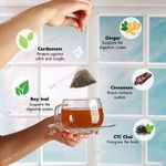 Buy Tea Treasure Kadak Masala Chai with ginger, cloves, cinnamon, peppercorn and cardamom - 1 Teabox (18 Pyramid Tea Bags) - Purplle