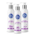 Buy The Moms Co. Natural Bath Essentials For Baby with Shampoo (200 ml), Lotion (200 ml) and Wash (200 ml) - Purplle