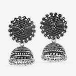Buy Queen Be Oxidised Floral Jhumkis - EJ19002 - Purplle