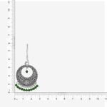 Buy Queen Be Oxidised Shepherd Hook Chandbali, Emerald Green Beads - EJ19004 - Purplle