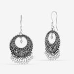 Buy Queen Be Oxidised Shepherd Hook Chandbali, White Beads - EJ19006 - Purplle