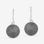 Buy Queen Be Oxidised Concentric Circle Shepherd Hook Danglers - EJ19013 - Purplle