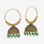 Buy Queen Be Oxidised Jhumki, Emerald Green Beads - EJ19015 - Purplle