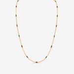 Buy Queen Be Gold Plated Chain, Multi Color Beads - NJ19003 - Purplle