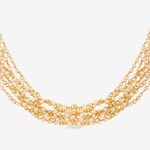 Buy Queen Be Gold Plated Clustered White Pearls Necklace Set - NJ19004 - Purplle