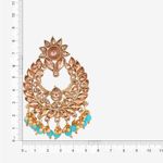 Buy Queen Be Kundan, Turquoise Blue Beads Chandbali - EV19005 - Purplle