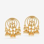 Buy  Queen Be White Beads Gold Plated Chandbali -EV19006 - Purplle