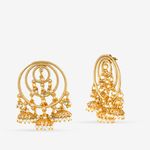 Buy  Queen Be White Beads Gold Plated Chandbali -EV19006 - Purplle