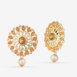Buy Queen Be Gold Plated Champagne Brown Stones Top - EV19010 - Purplle